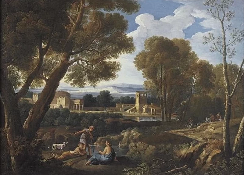 Paesaggio classico con figure